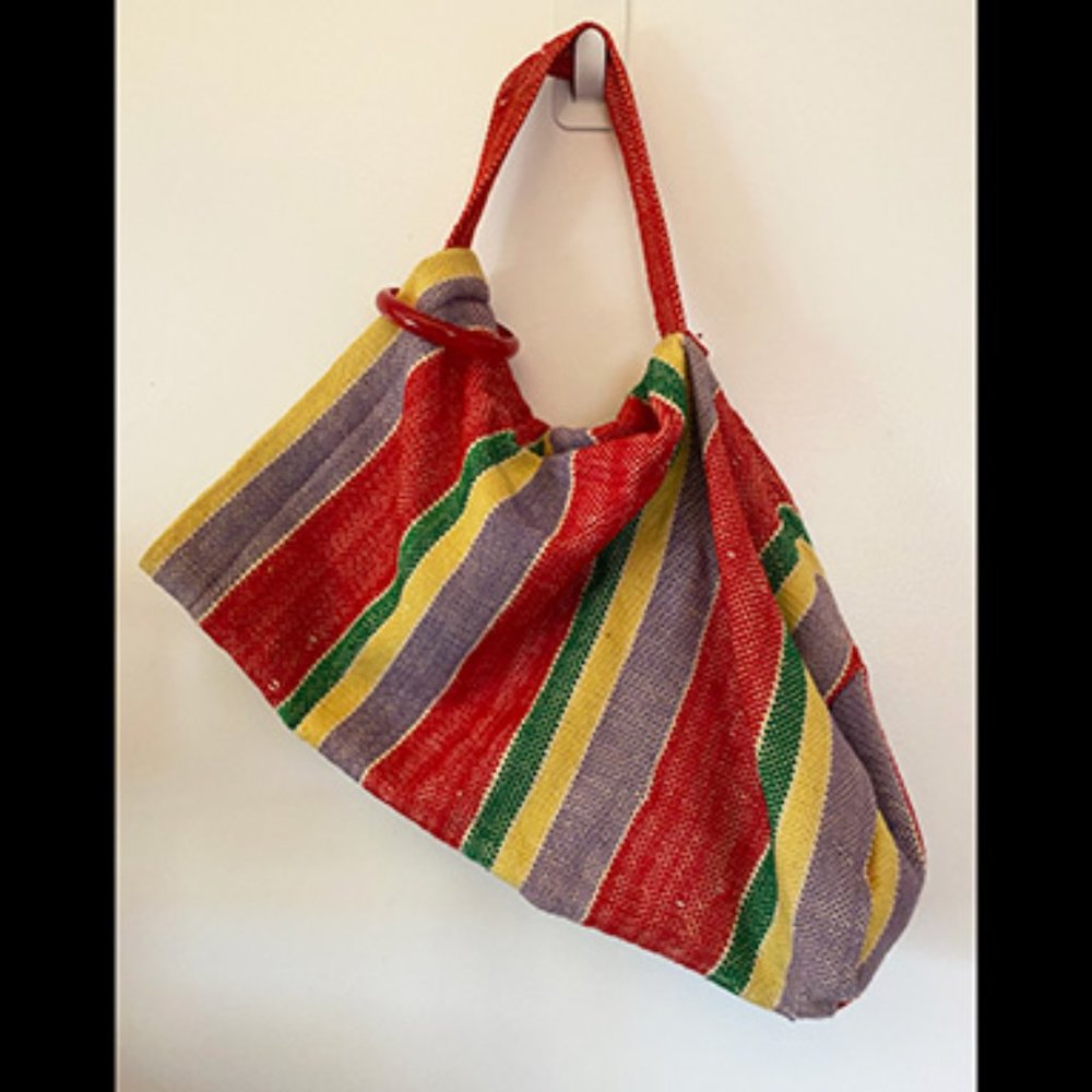 Striped Feed-Bag, Sling Style | Thick Woven Cotton